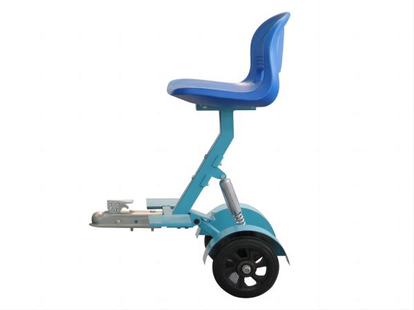 Small chair with road marking machine